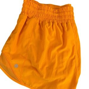 LULULEMON HOTTY HOT SHORT‎ 3" ORANGE SIZE 12 LINED